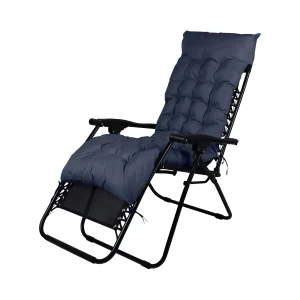 Reposera Plegable Con Acolchado Azul