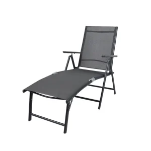 Reposera Aluminio Plegable Gris
