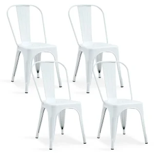 Set x 4 Silla Metal Tolix Blanco